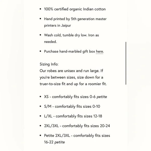 Block Shop Textiles Dot Dash Robe in Apricot 100% Linen size S/M - Picture 8 of 10